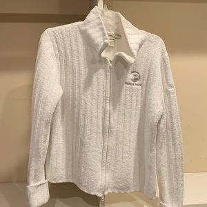 Chenille sweater.  Pebble Beach wear.  Zipper top